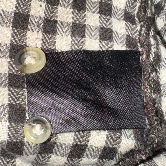 Dark Seas Flannel Shirt Men's Size XS Brown Red Plaid Flecked L/S Button Front - Picture 6 of 6